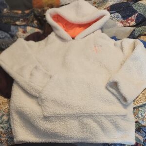Cat & Jack Cream and Orange/Coral Girls' Hoodie